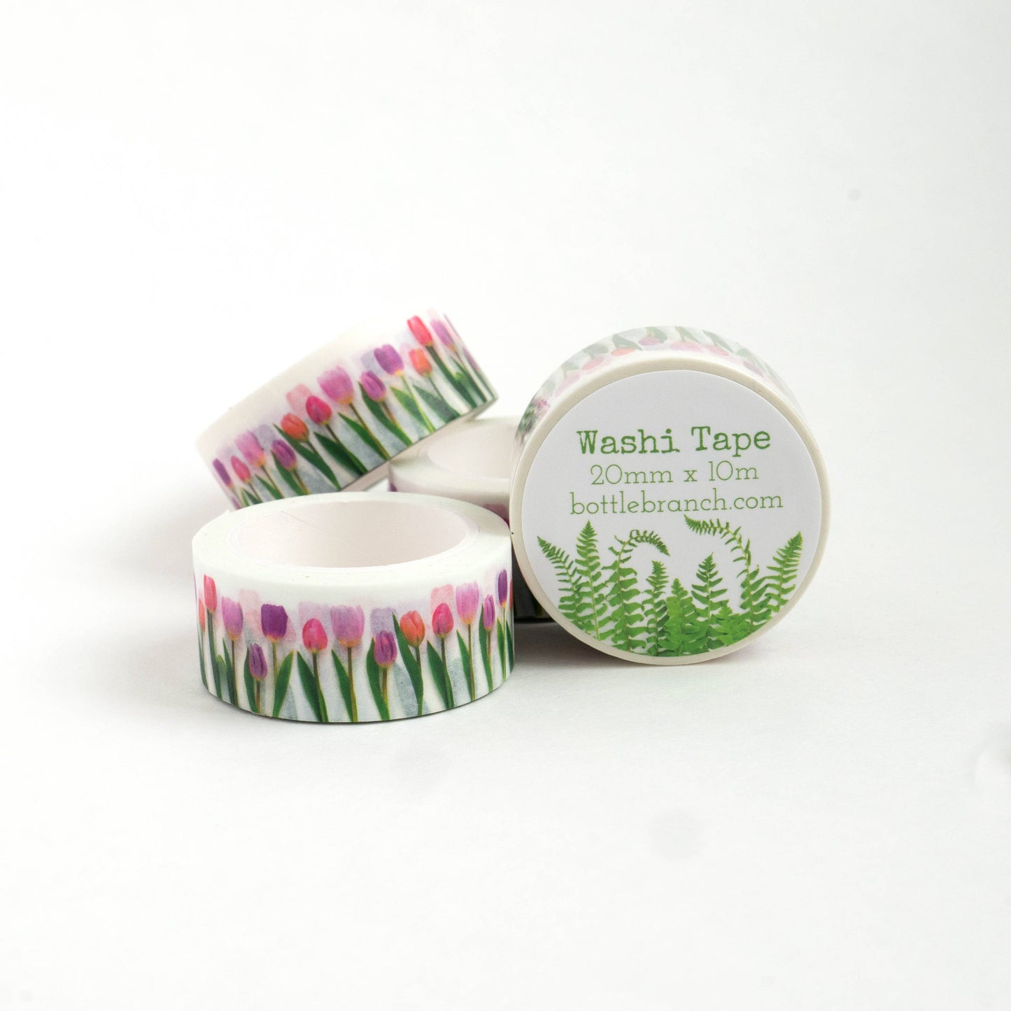 Washi Tape - Pink tulips Bottle Branch