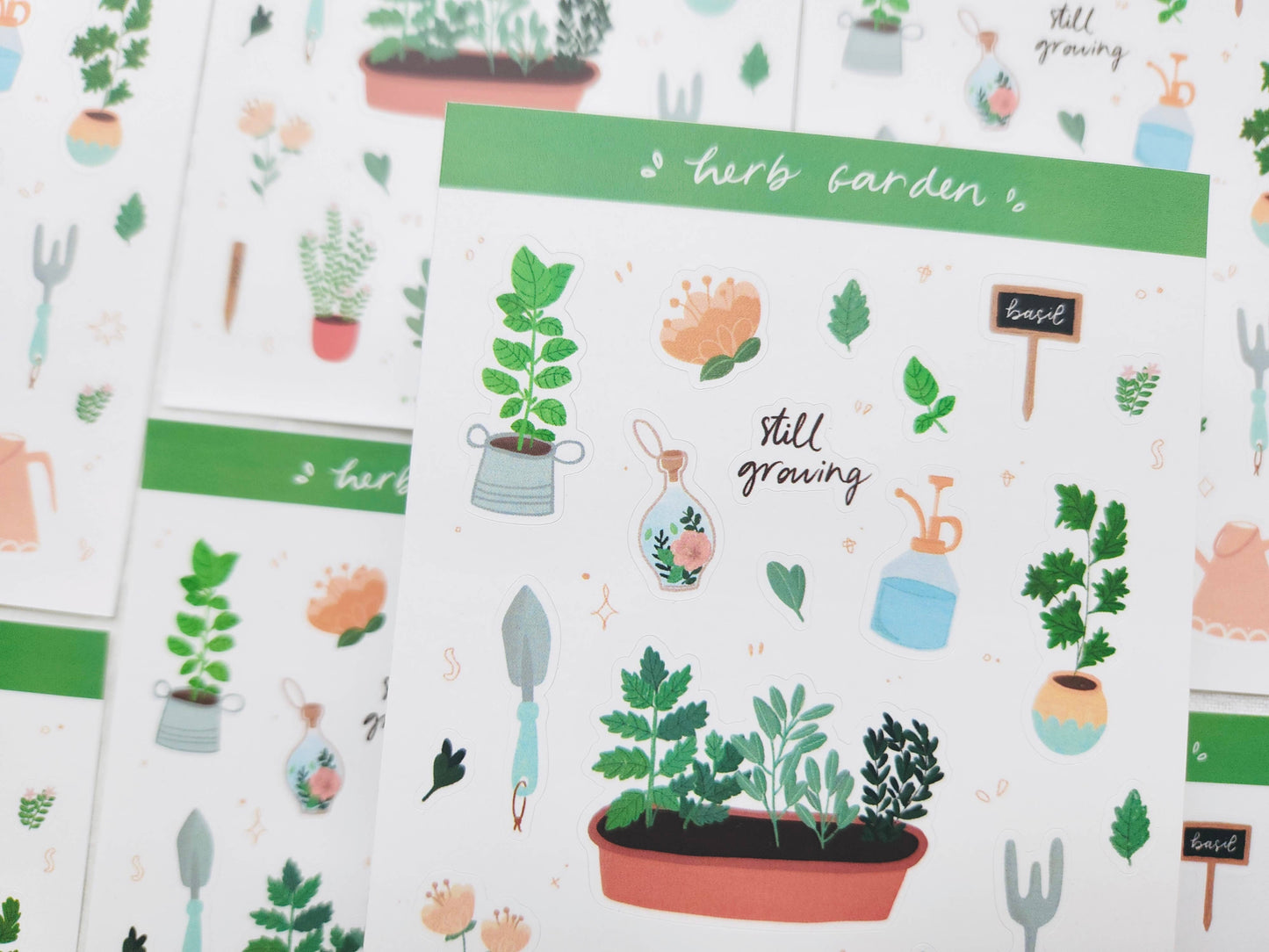 Herbs and Spices Sticker Sheet - Gardening Theme Full Bloom and Co.
