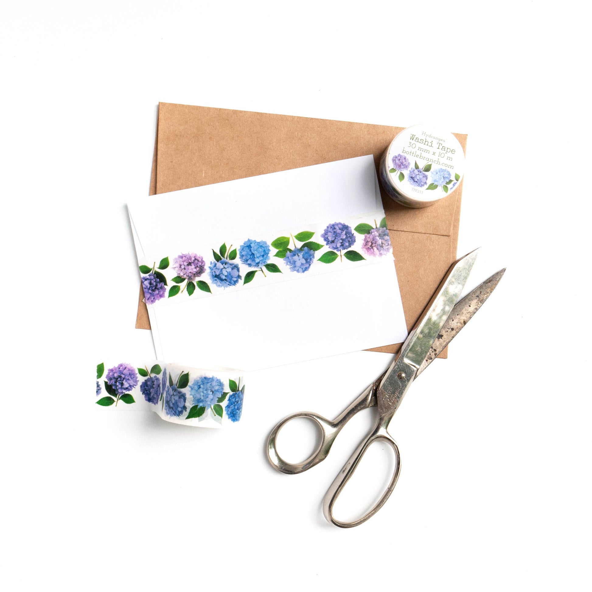 Washi Tape - Hydrangea Bottle Branch