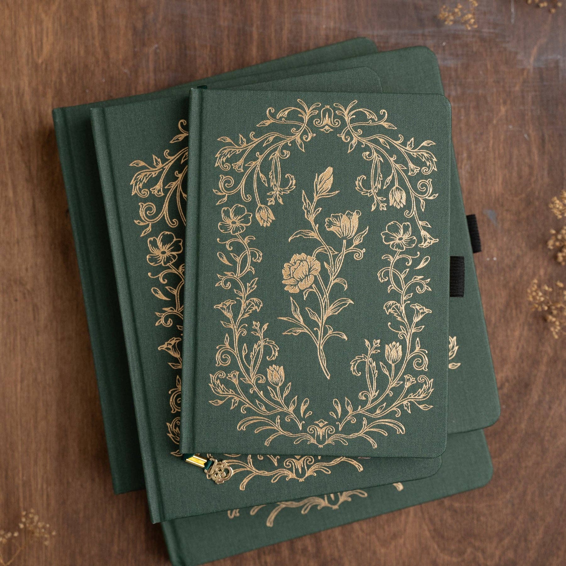 8x8 Antique Floral Dot Grid Notebook Archer and Olive