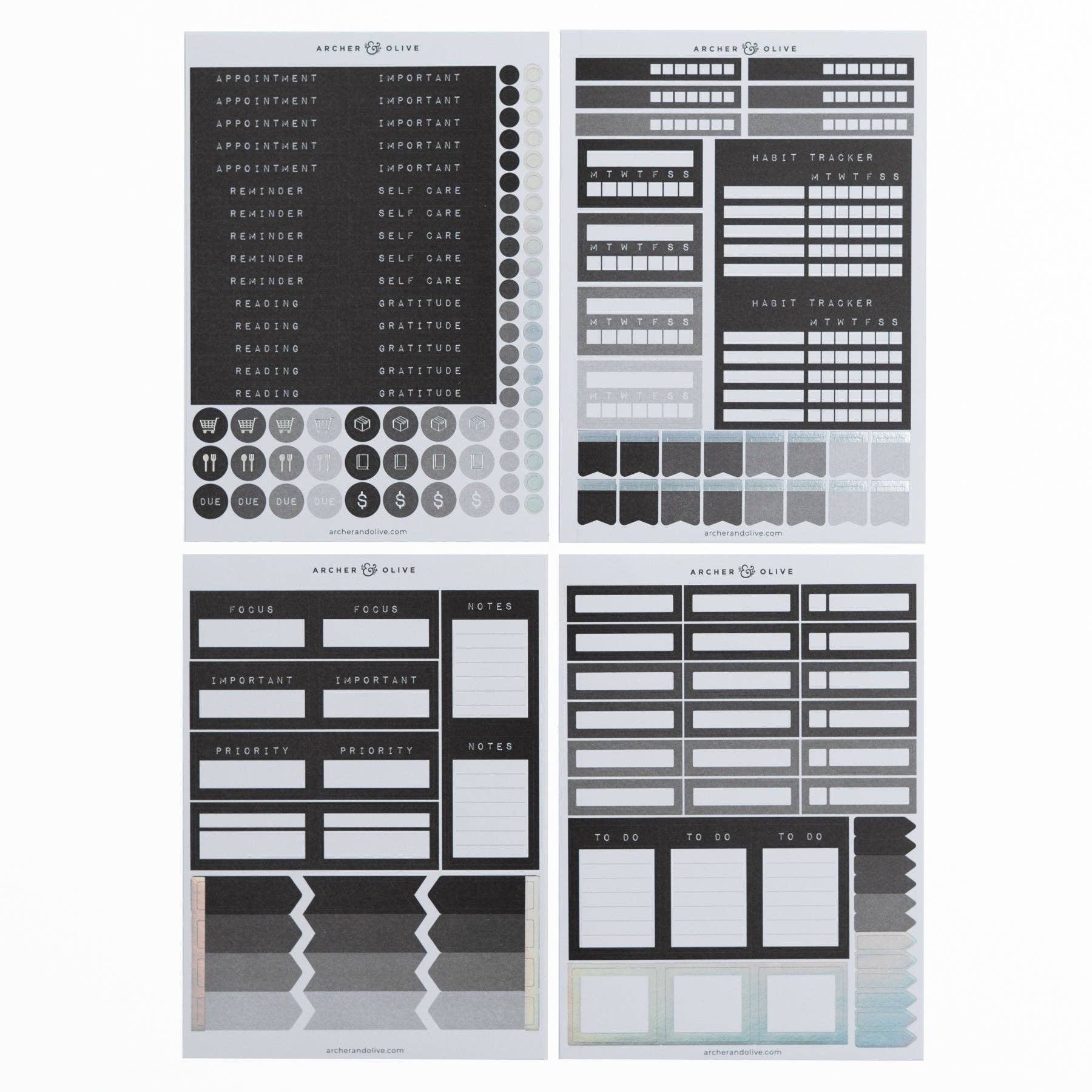 Ink & Type Planning Sticker Set by Archer & Olive Archer and Olive