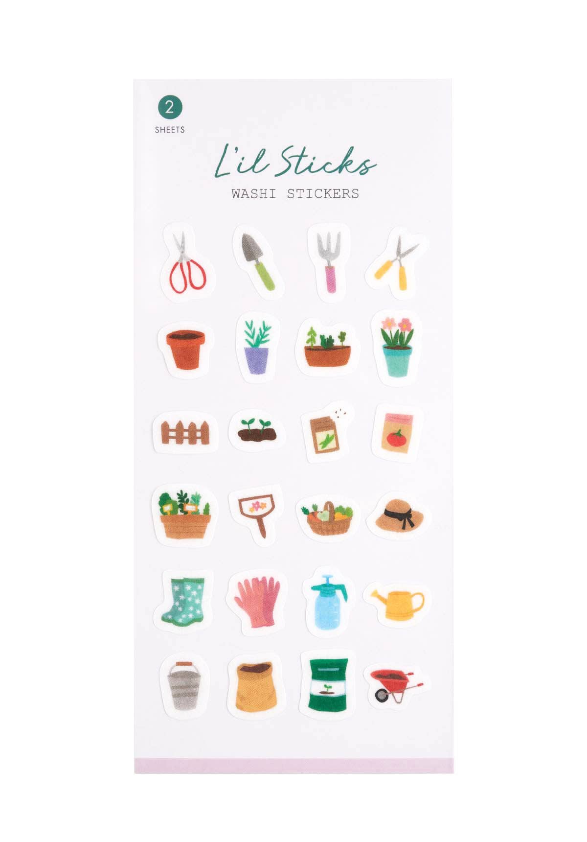Gardening L’il Sticks Washi Stickers Girl of All Work