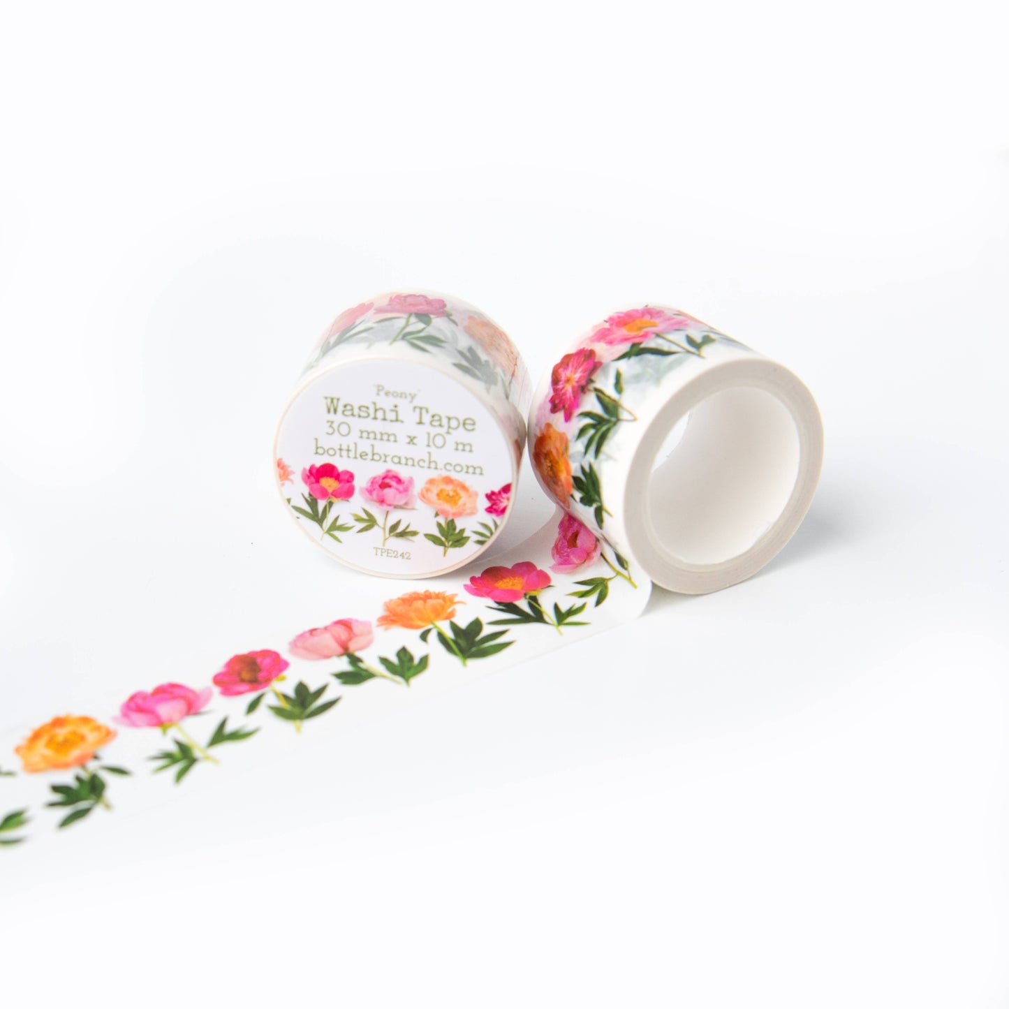 Washi Tape - Peony Bottle Branch