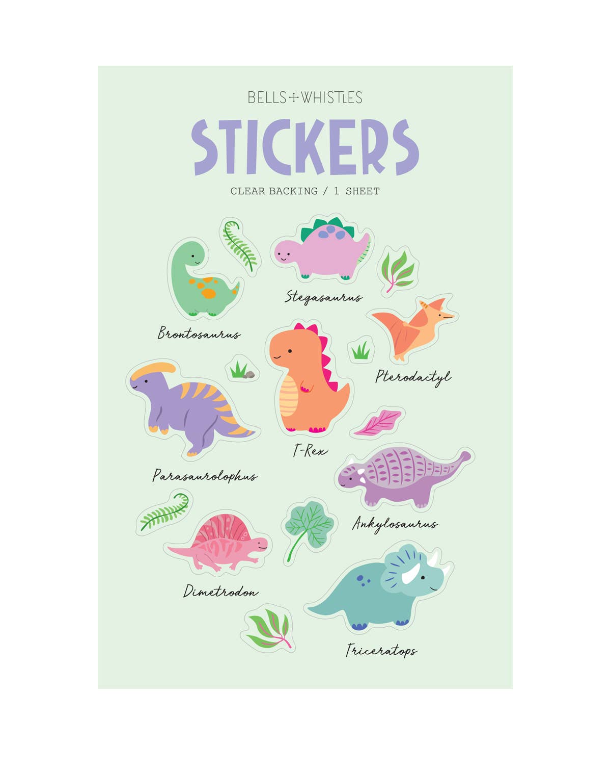 Dinosaur Clear Stickers Girl of All Work