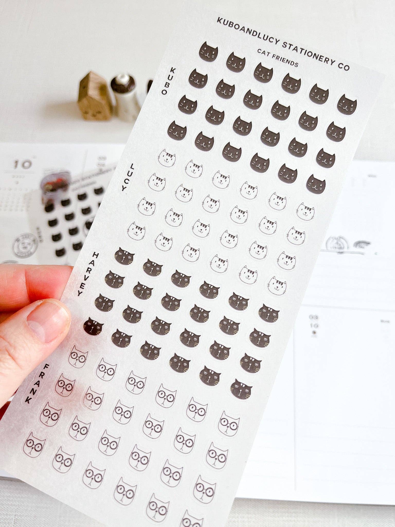 Kuboandlucy Stationery Co | Cat Faces Sticker Sheet Kuboandlucy Stationery Co