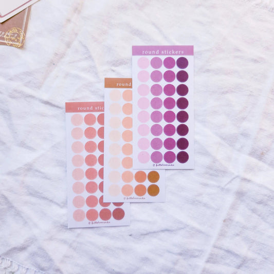 Mini Round Transparent Sticker Sheet - Functional Stickers Full Bloom and Co.