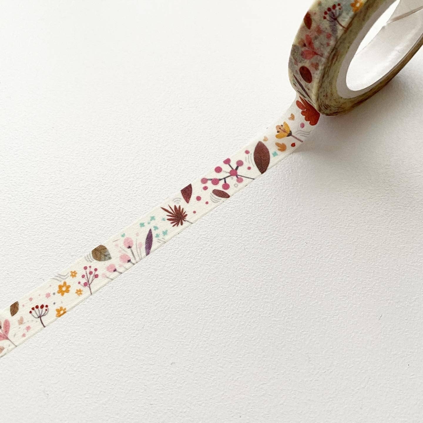 Spring Floral Cream Thin Washi Tape The Little Red House