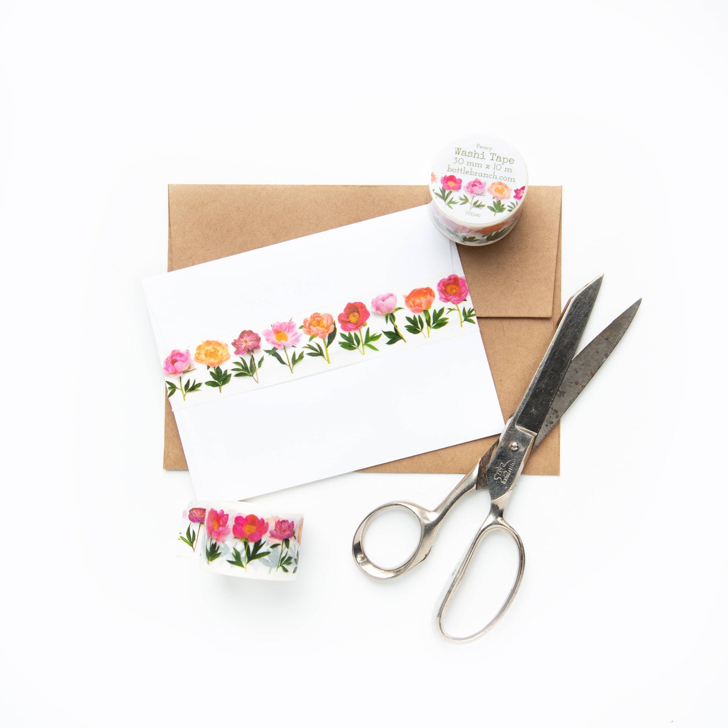 Washi Tape - Peony Bottle Branch